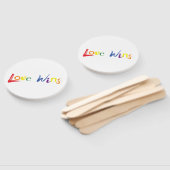 Kleurrijk, vrolijk, creatief design van Love Wins Handwaaier (Niet-gemonteerd)