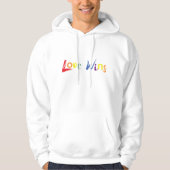 Kleurrijk, vrolijk, creatief design van Love Wins Hoodie (Voorkant)