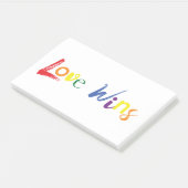Kleurrijk, vrolijk, creatief design van Love Wins Post-it® Notes (Schuin)
