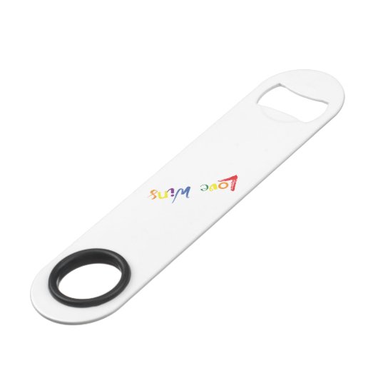 Kleurrijk, vrolijk, creatief design van Love Wins Speed Flessenopener (Achterkant Gekanteld)