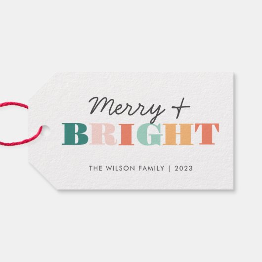 Kleurrijk Vrolijk en helder Cadeaulabel (Achterkant Horizontaal)