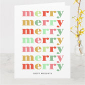 Kleurrijk vrolijk kerstfeest wenskaart kaart (Gele Bloem)