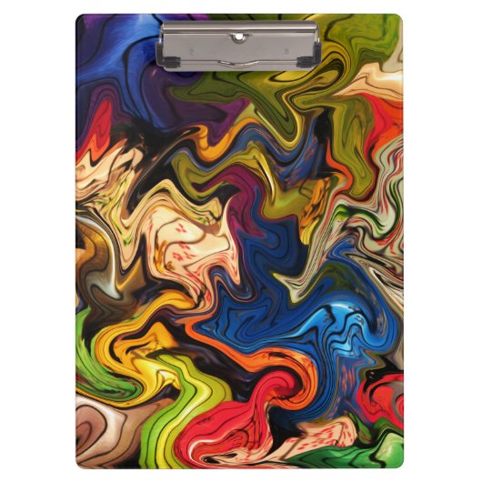 kleurrijk, vrolijk, kleurrijk + patroon, textiel klembord (Voorkant)