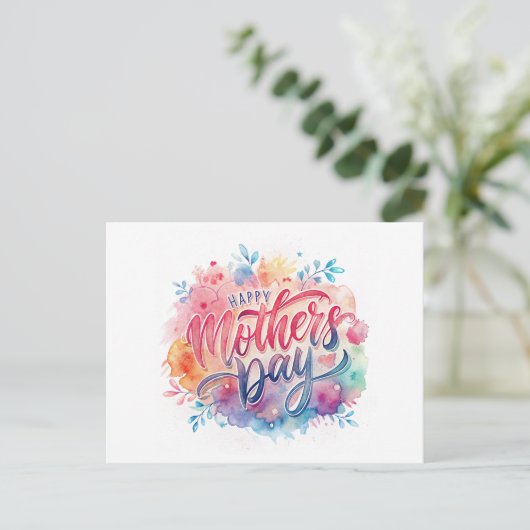 Kleurrijk vrolijk Moederdag Briefkaart (Staand voorkant)