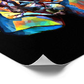 kleurrijk vrouw menselijk anatomie lichaam abstrac poster (Hoek)