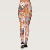 kleurrijk vrouwelijk abstract mozaïek leggings (Achterkant)