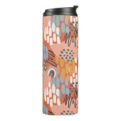kleurrijk vrouwelijk abstract mozaïek thermosbeker (Gedraaid links)