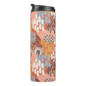 kleurrijk vrouwelijk abstract mozaïek thermosbeker (Geroteerd rechts)