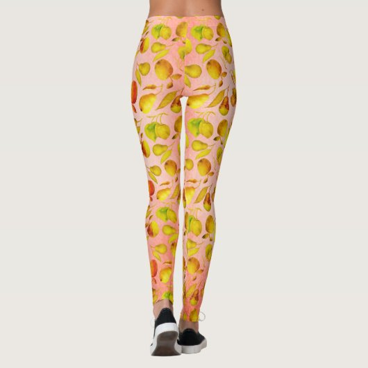 Kleurrijk vruchtpatroon leggings (Achterkant)