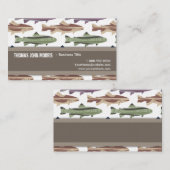 Kleurrijk vun forel vispatroon visitekaartje (Voorkant / Achterkant)