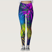 Kleurrijk vuurwerk grappig uniek leggings (Voorkant)