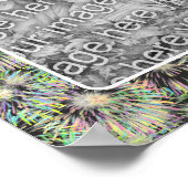 Kleurrijk vuurwerk Lijst Creëer Uw eigen foto Poster (Hoek)