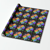 Kleurrijk vuurwerk + regenboogpatroon "23" Event # Cadeaupapier (Uitgerold)