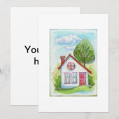 Kleurrijk watercolorhuis (Voorkant / Achterkant)