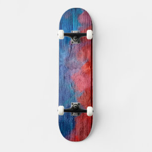Kleurrijk Waterverf Abstract hout #12 Skateboard