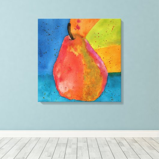 Kleurrijk Waterverf doek verf met dop Canvas Afdruk (Insitu (Houten vloer))