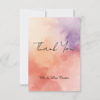 Kleurrijk Waterverf Ink Splash Boho Trouwen Dan Bedankkaart