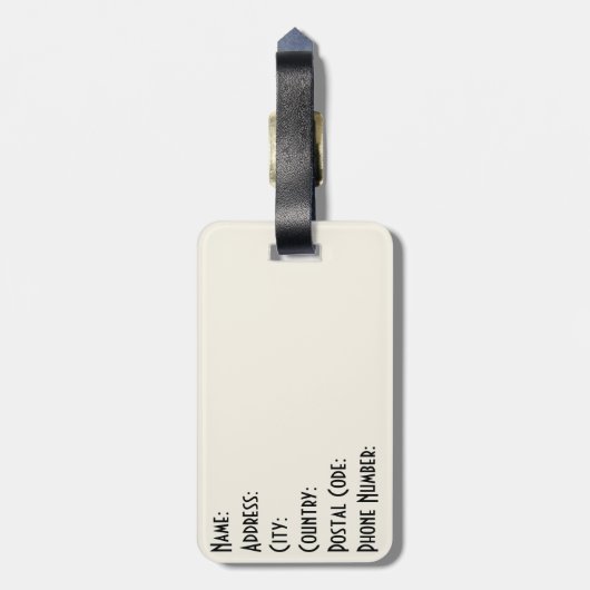 Kleurrijk waterverf papaver patroon bagagelabel (Achterkant verticaal)