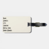 Kleurrijk waterverf papaver patroon bagagelabel (Achterkant horizontaal)