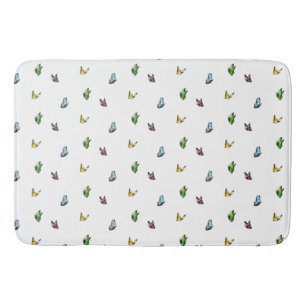 Kleurrijk Waterverf vlinderpatroon esthetisch Badmat