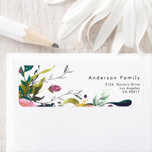 Kleurrijk Waterverf Vloeiend weddenschap retouradr Etiket (Insitu)