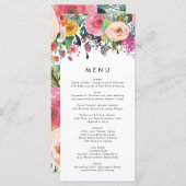 Kleurrijk Waterverf Vloertuinwrijvingsmenu Menu (Voorkant / Achterkant)