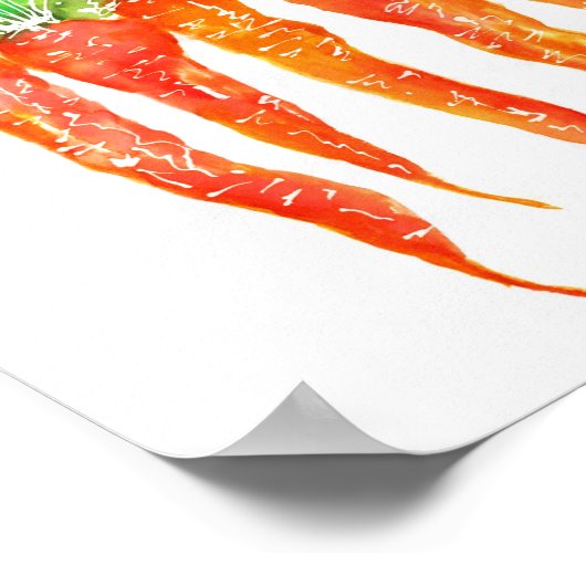 Kleurrijk Waterverf wortelt Poster - 8x10 inch (Hoek)