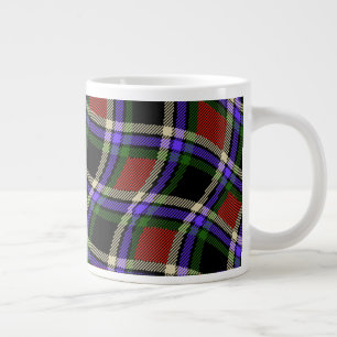 Kleurrijk Wavy Tartan Patroon Groen Rood Paars Wit Extra Grote Beker
