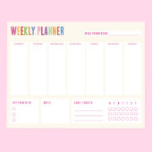 Kleurrijk Weekplanner Bureaublad Notitieblok