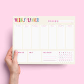 Kleurrijk Weekplanner Bureaublad Notitieblok