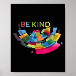 Kleurrijk Wees vriendelijk Abstracte vriendelijkhe Poster