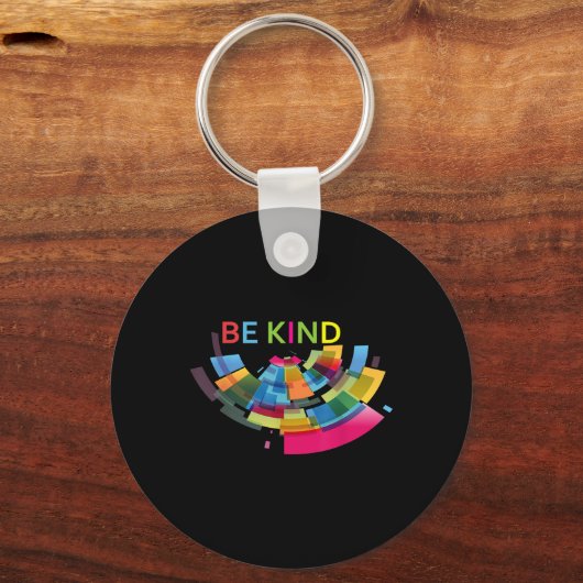 Kleurrijk Wees vriendelijk Abstracte vriendelijkhe Sleutelhanger (Voorkant)
