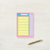 Kleurrijk wekelijks om netelige opmerkingen te mak post-it® notes (Op bureau)