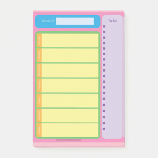 Kleurrijk wekelijks om netelige opmerkingen te mak post-it® notes