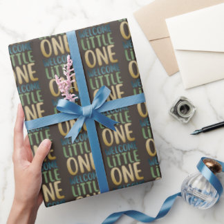 Kleurrijk "Welcome Little One" Baby shower Cadeaupapier