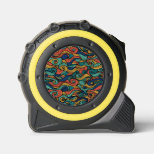 Kleurrijk Wervelend Patroon Kunst Meetlint Rolmaat