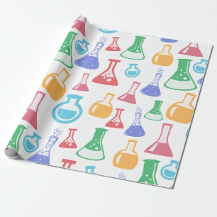 Kleurrijk wetenschappelijk / chemisch patroon cadeaupapier