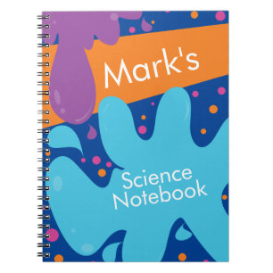 Kleurrijk wetenschappelijk laboratorium scheikunde notitieboek