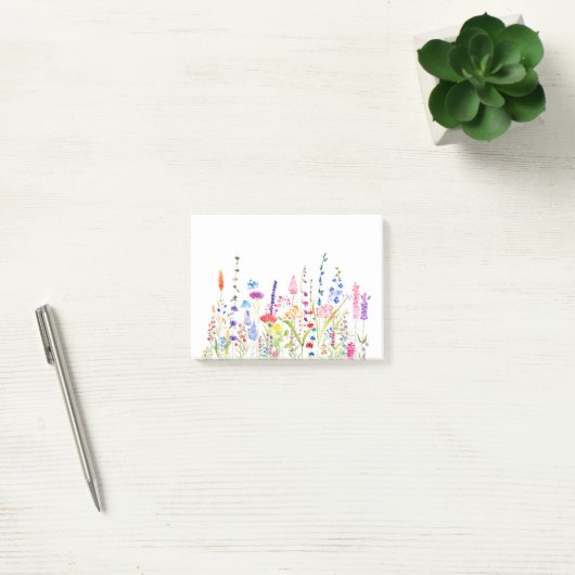 kleurrijk wild bloemveld post-it® notes (Kantoor)