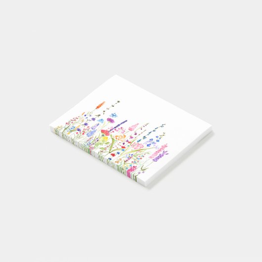 kleurrijk wild bloemveld post-it® notes (Schuin)