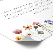 Kleurrijk Wildbloemen | Weide Foto Guestbook Bord Poster (Hoek)