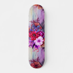 Kleurrijk Wildflower Patroon Skateboard