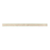 Kleurrijk wit Groen Chevron ZigZag Pattern Lint (Voorkant)