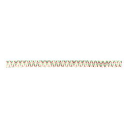 Kleurrijk wit Groen Chevron ZigZag Pattern Lint (Voorkant)