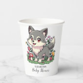 Kleurrijk Wolf Baby shower Papieren Bekers (Voorkant)
