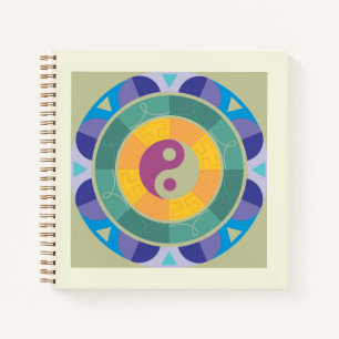 Kleurrijk Yin Yang-patroon Notitieboek