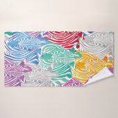 Kleurrijk zebra naadloos patroon. Wilde dierstof Badhanddoek (Badhanddoek)