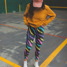 Kleurrijk Zebra wild dierenpatroon Leggings