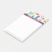 Kleurrijk Zee Dieren Patroon Post-it® Notes (Schuin)