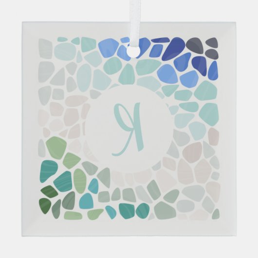 Kleurrijk Zee Glass Keepomwille Glass Ornament (Achterkant)